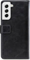 Samsung Galaxy S21 FE Hoesje - Mobilize - Elite Gelly Serie - Kunstlederen Bookcase - Zwart - Hoesje Geschikt Voor Samsung Galaxy S21 FE