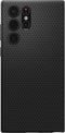Samsung Galaxy S22 Ultra Hoesje - Spigen - Liquid Air Serie - TPU Backcover - Matte Black - Hoesje Geschikt Voor Samsung Galaxy S22 Ultra