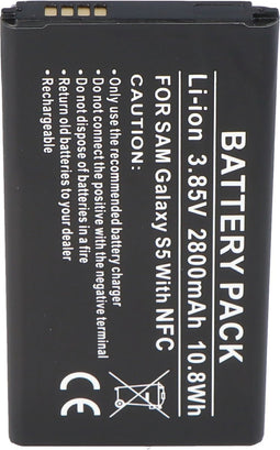 Samsung Galaxy S5 oplaadbare batterij van AccuCell met 2800 mAh met NFC