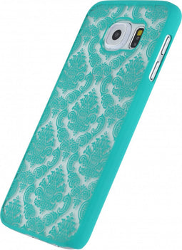Samsung Galaxy S6 Hoesje - Xccess - Barock Serie - Hard Kunststof Backcover - Turquoise - Hoesje Geschikt Voor Samsung Galaxy S6