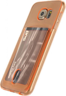 Samsung Galaxy S6 Hoesje - Xccess - Card Serie - TPU Backcover - Roze - Hoesje Geschikt Voor Samsung Galaxy S6