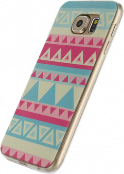 Samsung Galaxy S6 Hoesje - Xccess - Serie - TPU Backcover - Hipster Turquoise - Hoesje Geschikt Voor Samsung Galaxy S6