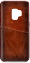Samsung Galaxy S9 Hoesje - Senza - Desire Cardslot Serie - Echt Leer Backcover - Burned Cognac - Hoesje Geschikt Voor Samsung Galaxy S9