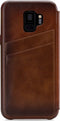 Samsung Galaxy S9 Hoesje - Senza - Desire Skinny Serie - Echt Leer Bookcase - Burned Cognac - Hoesje Geschikt Voor Samsung Galaxy S9