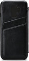 Samsung Galaxy S9 Hoesje - Senza - Pure Skinny Serie - Echt Leer Bookcase - Deep Black - Hoesje Geschikt Voor Samsung Galaxy S9