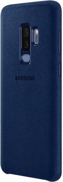 Samsung Galaxy S9 Plus Hoesje - Samsung - Alcantara Serie - Kunstlederen Backcover - Blauw - Hoesje Geschikt Voor Samsung Galaxy S9 Plus