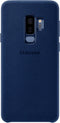 Samsung Galaxy S9 Plus Hoesje - Samsung - Alcantara Serie - Kunstlederen Backcover - Blauw - Hoesje Geschikt Voor Samsung Galaxy S9 Plus