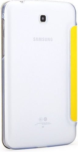 Samsung Galaxy Tab 3 7.0 Hoes - Rock - Chic Serie - Hard Kunststof Bookcase - Geel - Hoes Geschikt Voor Samsung Galaxy Tab 3 7.0