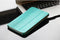 Samsung Galaxy Tab 3 8.0 Hoes - Rock - Texture Serie - Kunstlederen Bookcase - Turquoise - Hoes Geschikt Voor Samsung Galaxy Tab 3 8.0