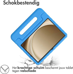 Samsung Galaxy Tab A9 Plus Tablet Hoes Kinderen - Accezz Kidsproof Backcover met handvat b2b - Blauw