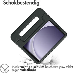 Samsung Galaxy Tab A9 Tablet Hoes Kinderen - Accezz Kidsproof Backcover met handvat b2b - Zwart