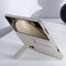 Samsung Galaxy Z Fold5 - Standing Case met Strap geschikt voor Samsung Galaxy Z Fold5 - Sand