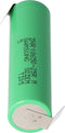 Samsung INR18650 25R 2500mAh 3.6V - 3.7V onbeschermd met soldeertag Z