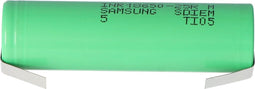 Samsung INR18650-25R 2500mAh 3.6V - 3.7V onbeschermd met U-vorm soldeerlip