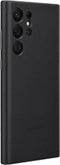 Samsung Lederen Hoesje - Samsung Galaxy S22 Ultra - Zwart
