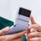 Samsung Leren Cover - Samsung Galaxy Z Flip4 - Bora Purple
