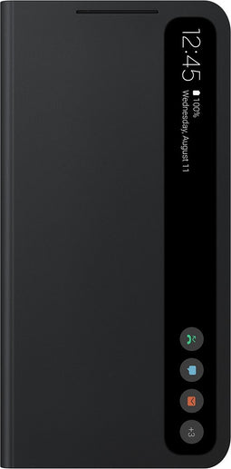 Samsung Smart Clear View Hoesje - Samsung Galaxy S21 FE - Donkergrijs