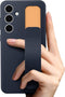Samsung Standing Grip Case - Geschikt voor Samsung Galaxy S24 FE - Blauw Zwart