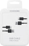 Samsung USB 2.0 + USB C kabel - 1.5 m - duopack - Zwart