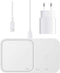 Samsung Wireless Charger Duo - met travel adapter - Wit