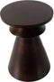 San-bijzettafel/kruk-mangohout-walnoot kleur