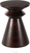 San-bijzettafel/kruk-mangohout-walnoot kleur
