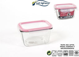 San Ignacio Hermetische Vershoudbak van Borosilicaat glas (450 ml) - Koken - Keuken - Opbergen - Lunch - Glas - Vershoudbox - Organizer