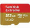 SanDisk Extreme - MicroSDXC - 512GB - Inclusief SD Adapter