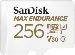 SanDisk microSDXC Max Endurance 256GB (V30/U3/Cl.10/R100/W40) + SD adapter