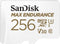 SanDisk microSDXC Max Endurance 256GB (V30/U3/Cl.10/R100/W40) + SD adapter