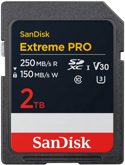 SanDisk SDXC Extreme PRO 2TB (R250MB/s) + 2 years RescuePRO Deluxe