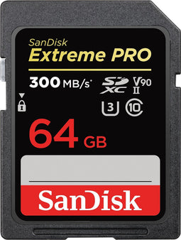 SanDisk - SDXC Extreme Pro SD Kaart 64 GB - UHS-II - 300MB/s