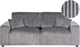 SANDORA - Driezitsbank - Grijs - Corduroy
