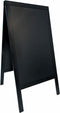 Sandwich pavement chalk board - with lacquered black finish - 70x125cm