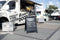 Sandwich pavement chalk board - with lacquered black finish - 70x125cm