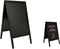 Sandwich pavement chalk board - with lacquered black finish - 70x125cm