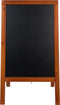 Sandwich pavement chalk board - with lacquered mahogany finish - 70x125cm