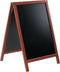 Sandwich pavement chalk board - with lacquered mahogany finish - 70x125cm