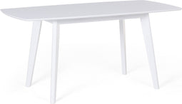 SANFORD - Uitschuifbare eettafel - Wit - 80 x 120/160 cm - MDF