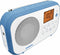 Sangean PR-D12 -Draagbare Bluetooth Radio - Wit/Blauw