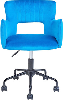 SANILAC - Bureaustoel - Blauw - Fluweel