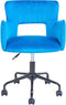 SANILAC - Bureaustoel - Blauw - Fluweel
