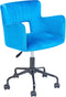 SANILAC - Bureaustoel - Blauw - Fluweel