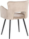 SANILAC - Eetkamerstoel - Beige - Fluweel