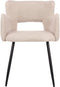 SANILAC - Eetkamerstoel set van 2 - Beige - Bouclé