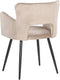 SANILAC - Eetkamerstoel set van 2 - Beige - Fluweel