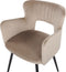 SANILAC - Eetkamerstoel set van 2 - Beige - Fluweel