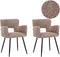 SANILAC - Eetkamerstoel set van 2 - Bruin - Bouclé