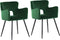 SANILAC - Eetkamerstoel set van 2 - Donkergroen - Fluweel