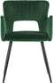 SANILAC - Eetkamerstoel set van 2 - Donkergroen - Fluweel